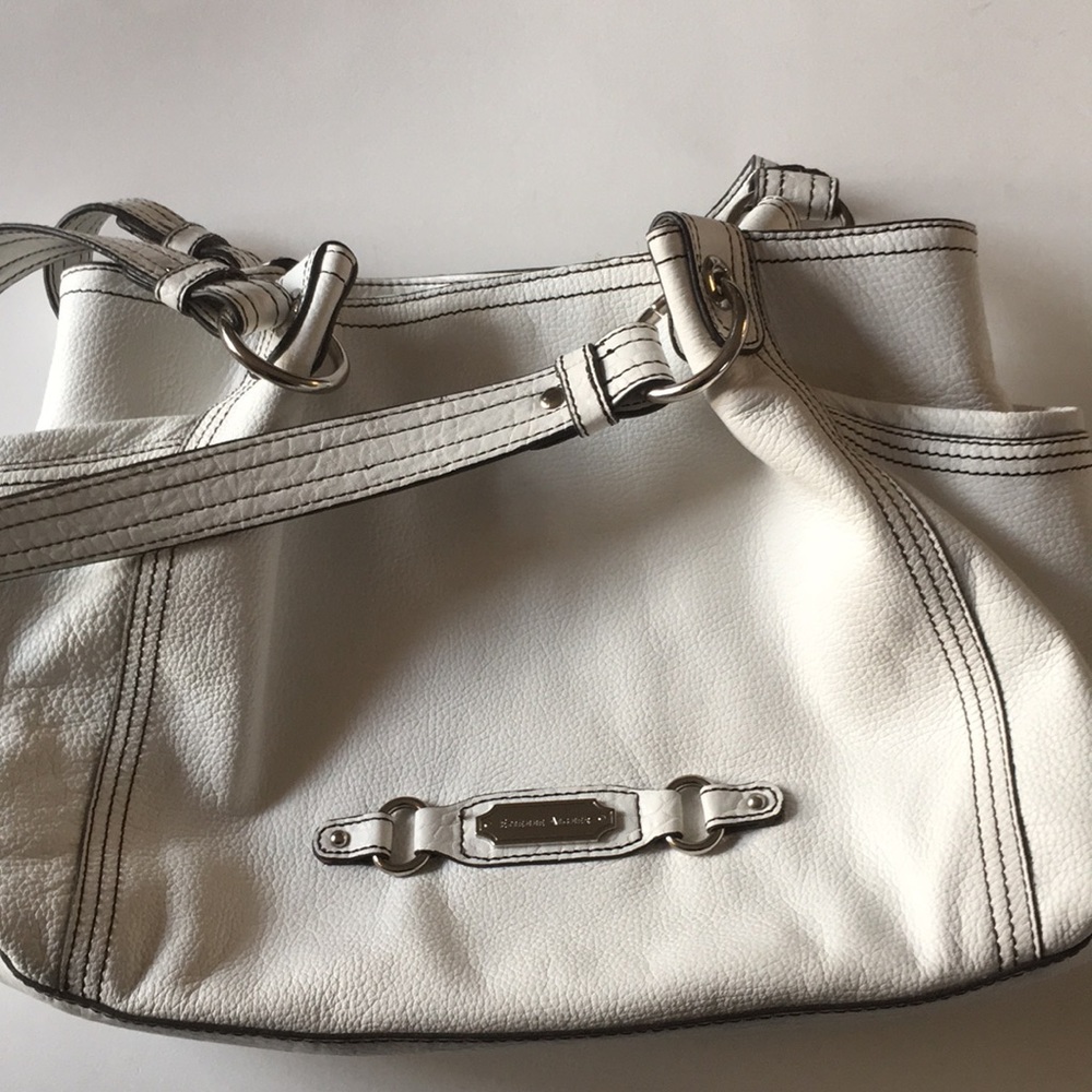 VTG ETIENNE AIGNER White Leather Satchel Bag.